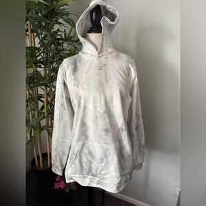 Hoodie size large men White camouflage Long sleeve Pullover